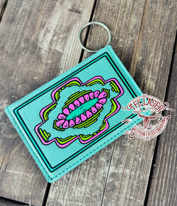 Turquoise Keychain Wallet