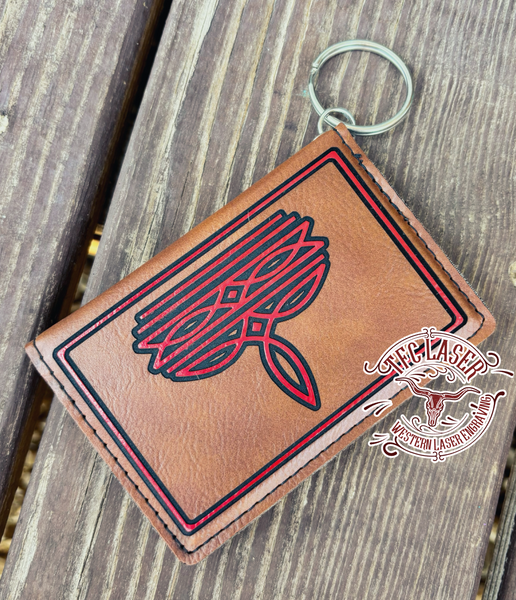 Red Bootstitch Keychain Wallet