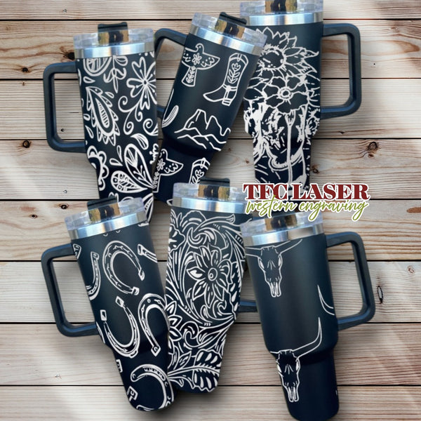 40 oz Tumbler; VARIOUS COLORS AND DESIGNS